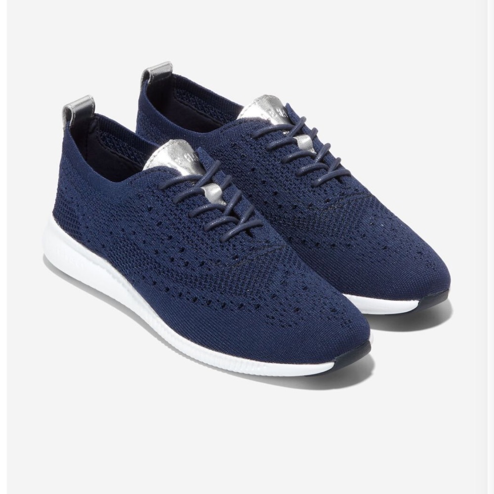 Cole Haan Women's 2.ZERØGRAND Stitchlite™ Wingtip Oxfords - Marine Blue (Navy)
